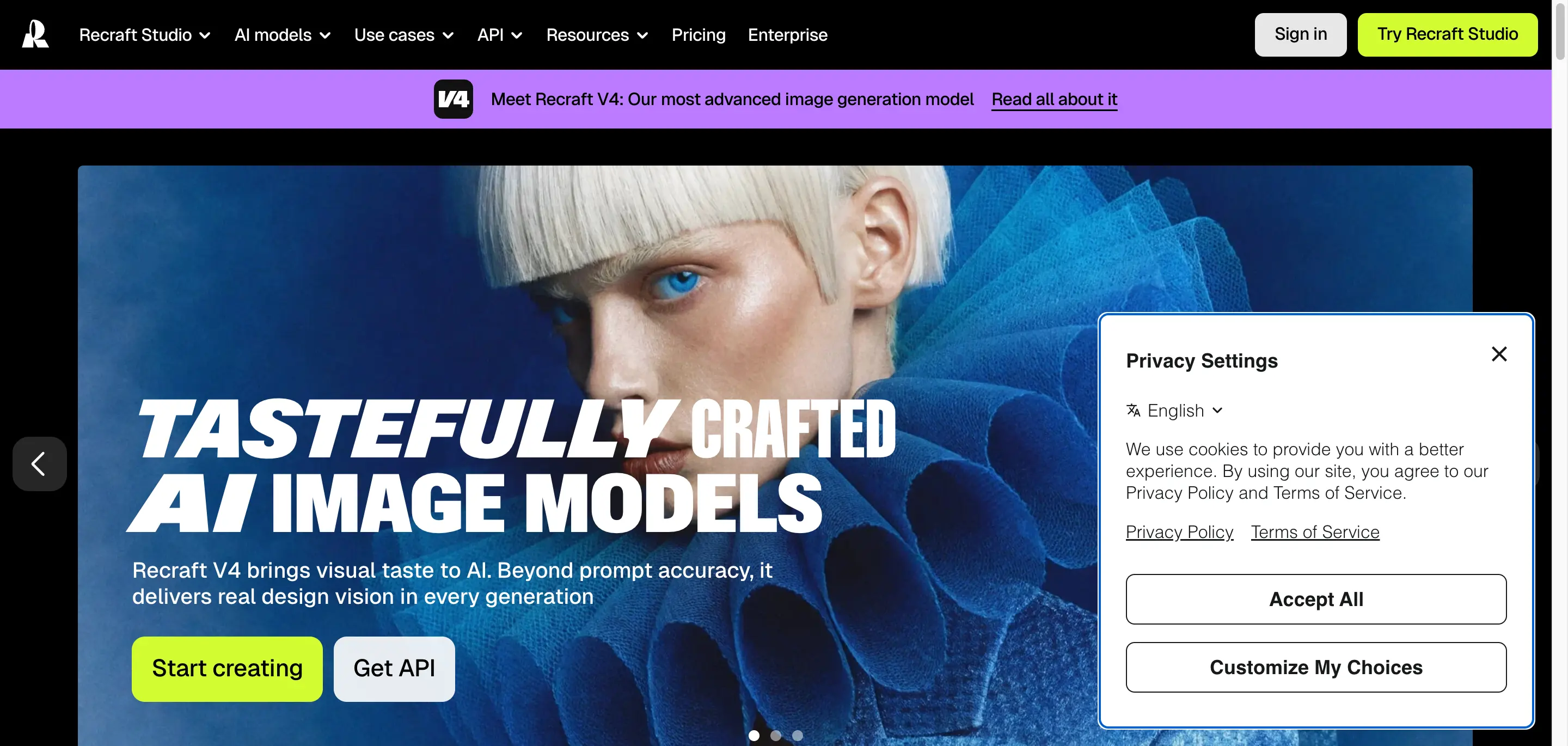 Recraft AI Image Generator product screenshot